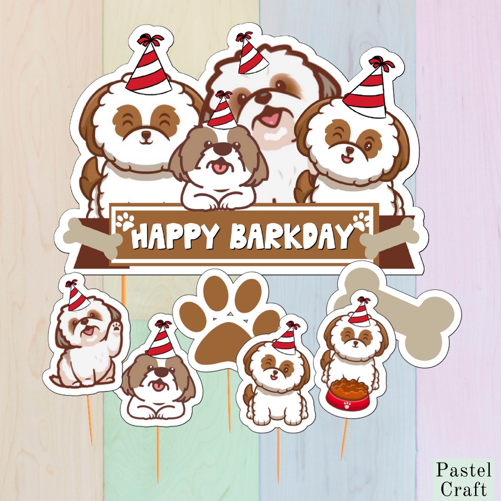 dog-cake-topper-glitter-wholeselling-pet