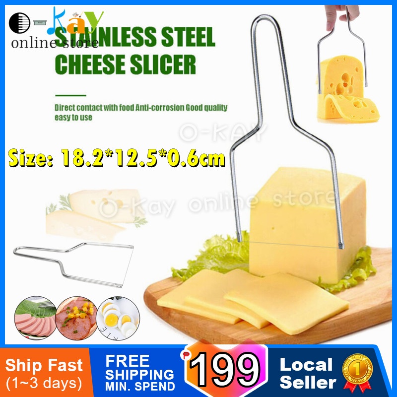 O Kay Cheese Slicer Stainless Steel Cheese Slicers With Wire Handheld Butter Cutter Tools 