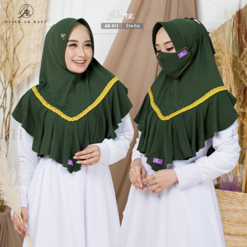Hijab Ar Rafi: AR 411 Instant Hijab (Anniha collection) | Shopee ...