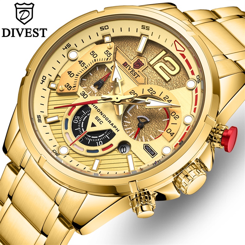 Top Brand DIVEST Men's Watches Original Luxury Fashion Business Casual  Chrono Waterproof Business Men Watch 9039 - Main Image