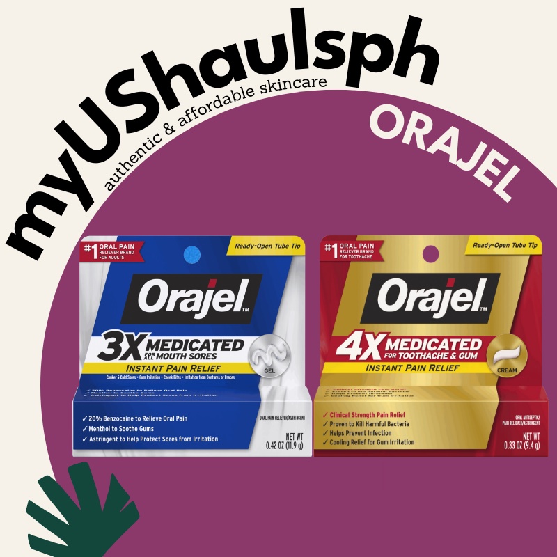 AUTHENTIC ORAJEL 3X or 4X Medicated For All Mouth Sores Gel Instant