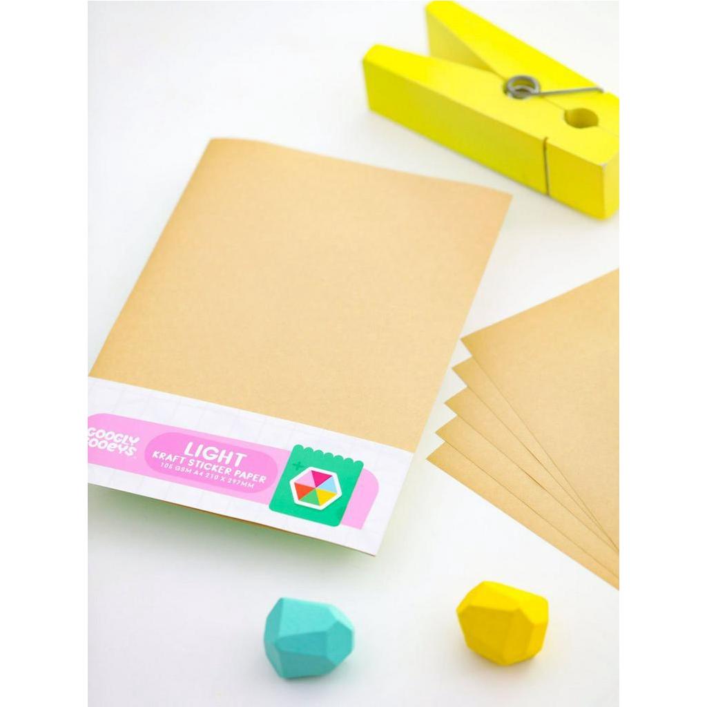 GooglyGooeys Kraft Sticker Paper DIY Craft Art Souvenir Inkjet ...