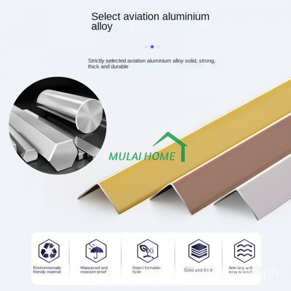 Aluminum Alloy Corner Foam Rubber Tile Edge Closing Yarn Corner Bumper ...
