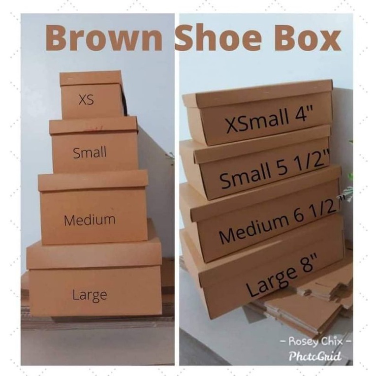 [Rosey Chix] Brown Shoe Boxes | Shopee Philippines