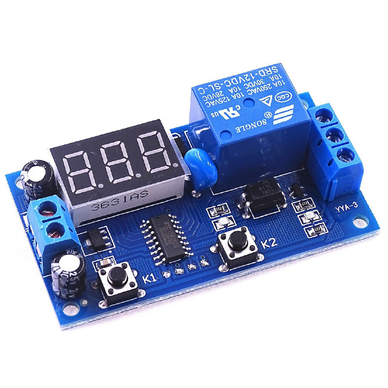 DC 12V Infinite Cycle Delay Timing Timer Digital Relay Module ON/OFF ...