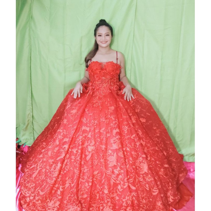 Red ball gown for on sale debut