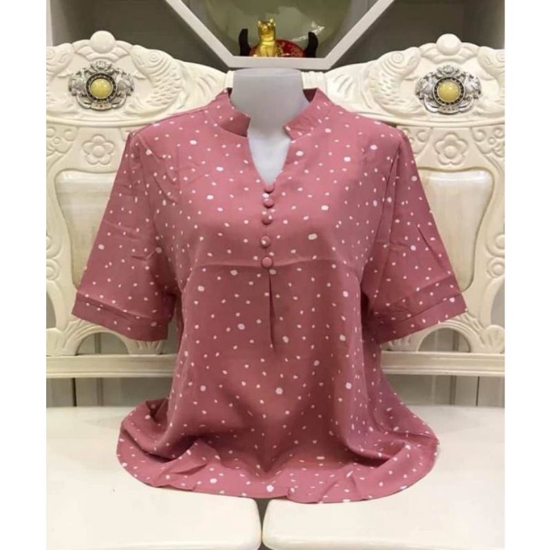 Fashion bangkok polka dots casual blouse 0935# | Shopee Philippines