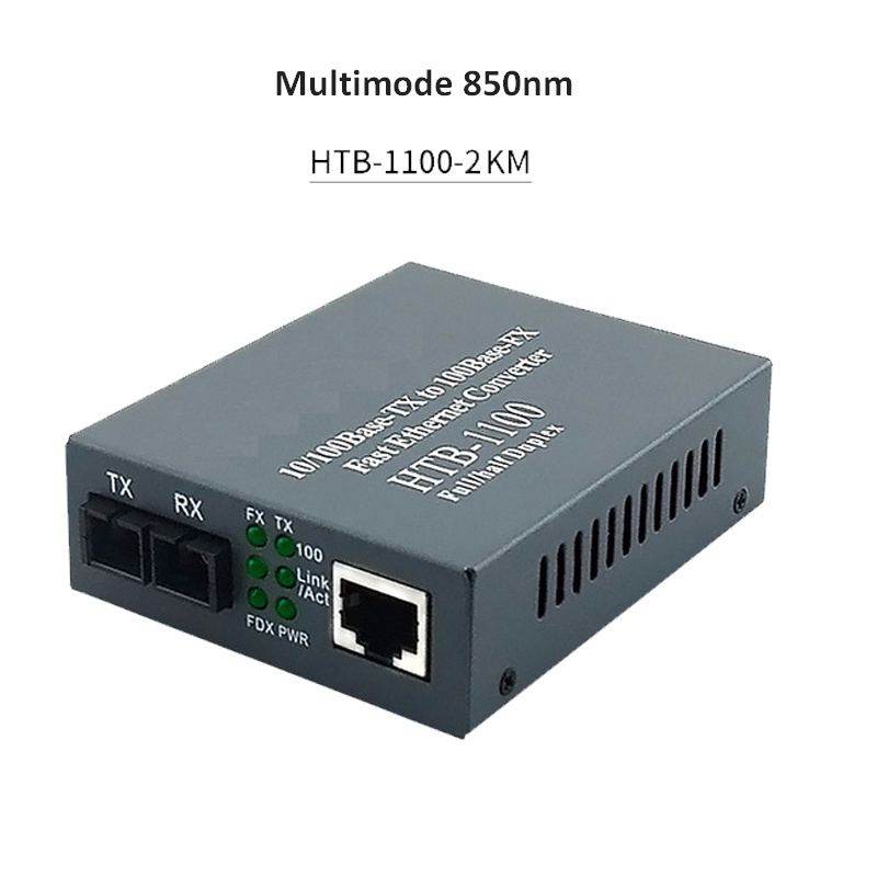 MultiMode 850nm 1310nm Fiber Optic Media Converter Dual Fiber RJ45