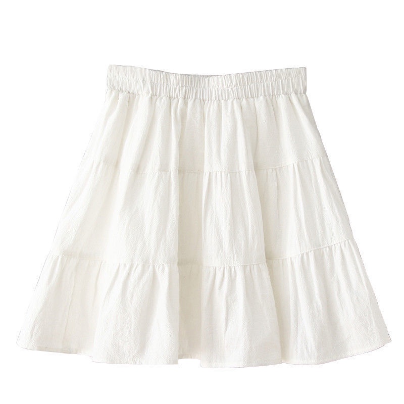 New Pleated Skirt Women's Summer Black and White Pleated Skirt A-line ...