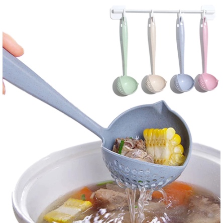 2 in 1 Creative Tools Long Handle Soup Spoon Porridge(RANDOM COLOR ...