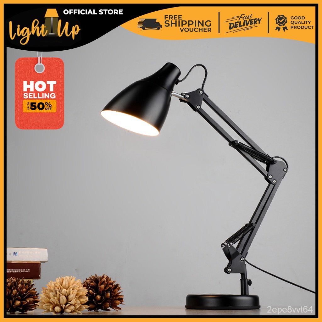 Metal Adjustable Long Swing Arm Desk Table Lamp Desk Lamp LED Lamp Long