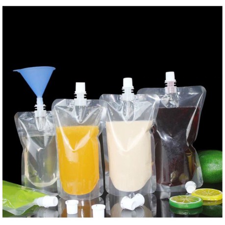 50pcs Standup Liquid Pouch with Spout Juice Bag , Stand up Pouch 250 ML ...