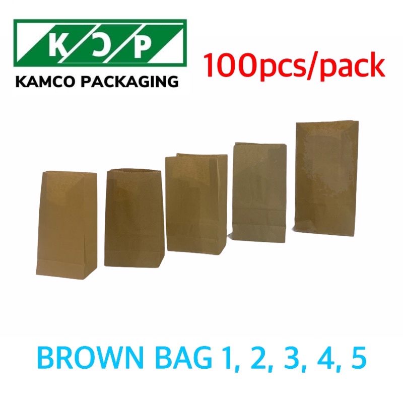 Brown Kraft Paper Bag #1 #2 #3 #4 #5 (100’s) | Shopee Philippines