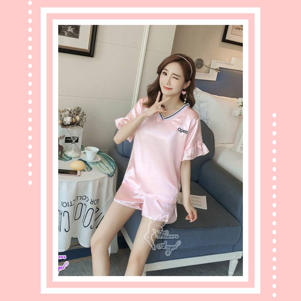 Satin Pajamas Nightgown Pajamas Set Classy Satin Short Pj Shopee