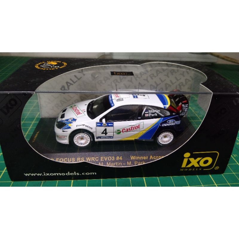 Rally Model Car IXO 1:43 Ford Focus RS WRC #1 Andreucci & Giusti Rally 2001