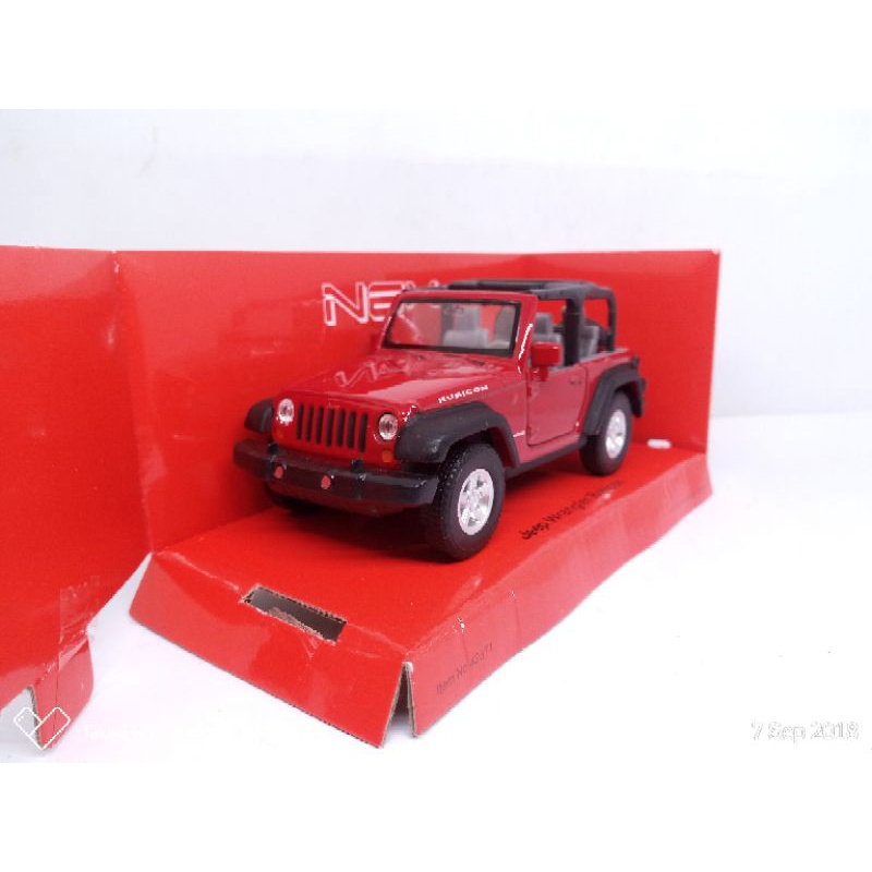 Diecast Jeep Wrangler Rubicon Open Top Miniature Jeep Mobi Welly