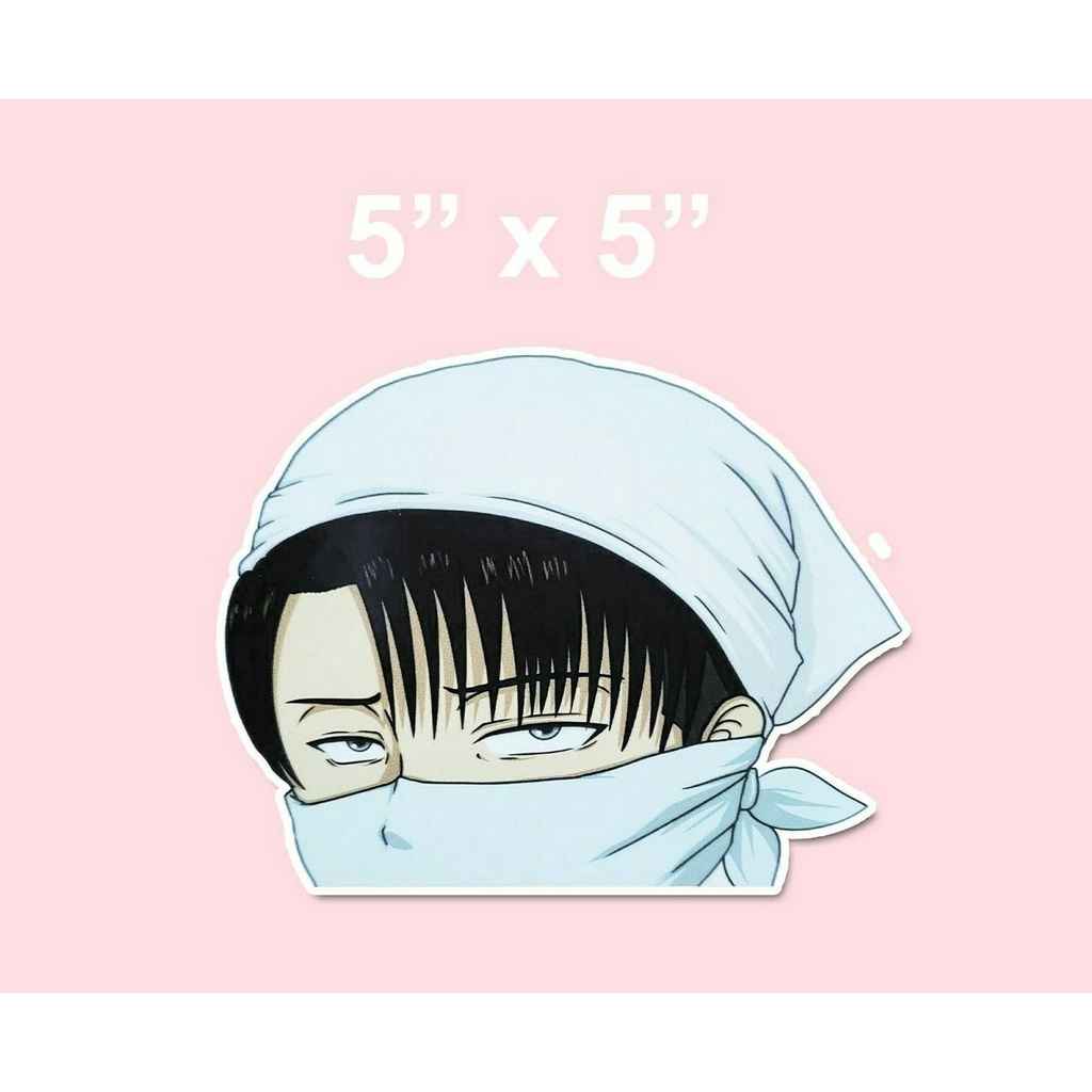 Levi Ackerman Peeker Peeking Sticker Anime Car Decal Vinyl Bumper