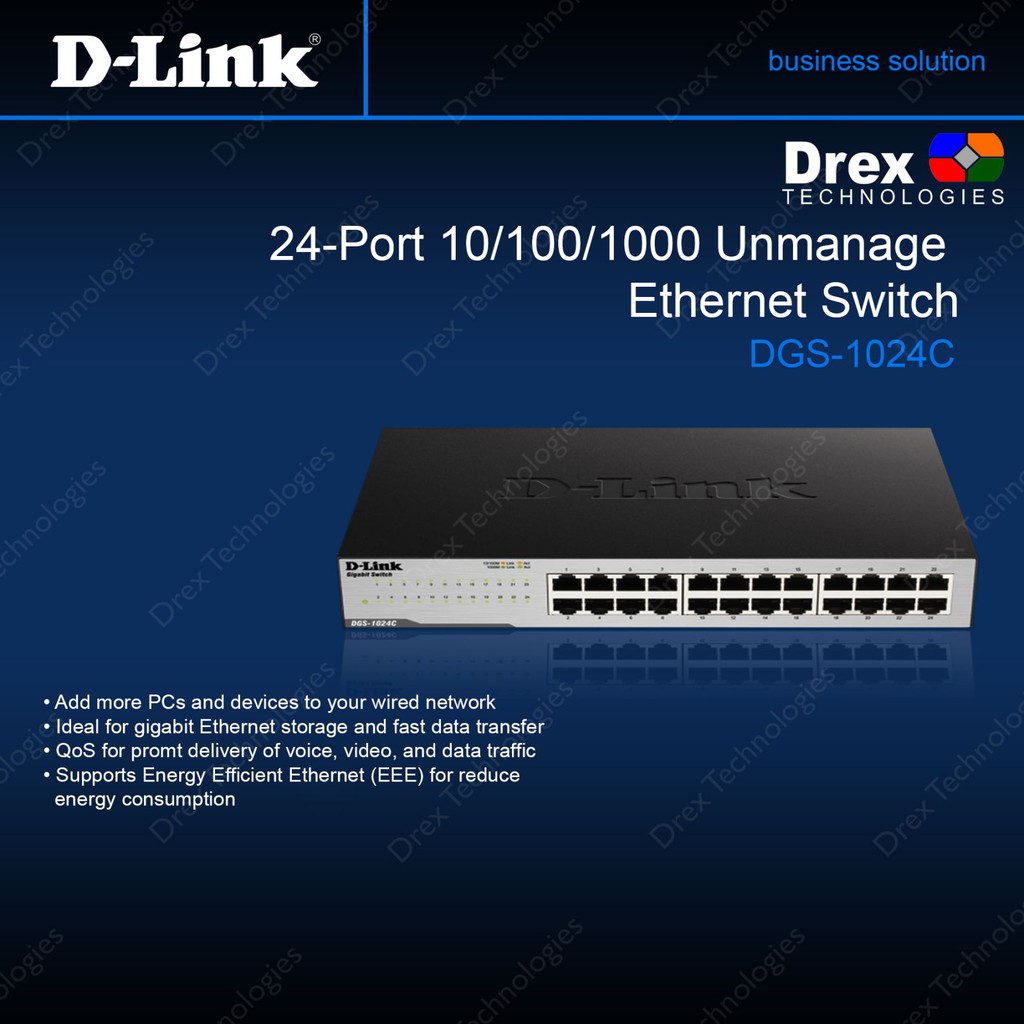 D-Link 24-Port 10/100/1000 Rackmountable Switch