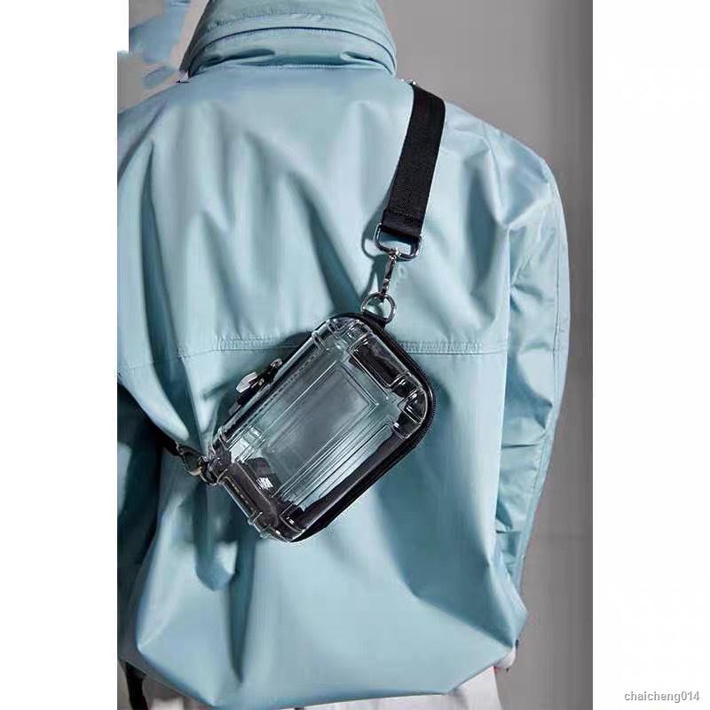 Ready Stock On Sale Zara TRFB Men Bag Transparent Hard Case Mini