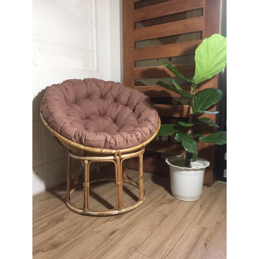 36"D Nordic Rattan Papasan Chair with Cushion Shopee Philippines