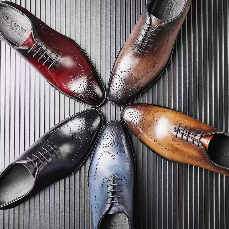 Stacye Square Plain Toe Full Grain Calf Leather Custom Blake Stitch Men