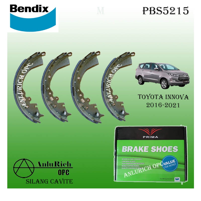 BRAKE SHOE FOR TOYOTA INNOVA 2016-2021 PRIMA BENDIX PBS5215 | Shopee ...
