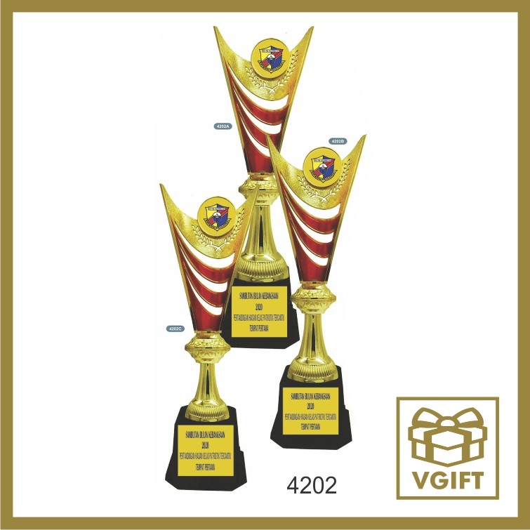 PLASTIC TROPHY 4202 + LABEL + LOGO (GIFT OF SUKAN AND CEMERLANG GIFT ...