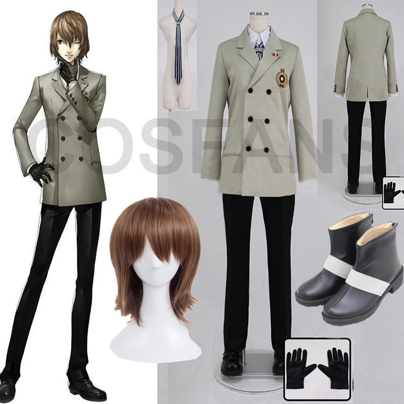 Persona 5 Cosplay Goro Akechi School Uniform P5 Costumes Suits Cosplay Costume Outfits Custom