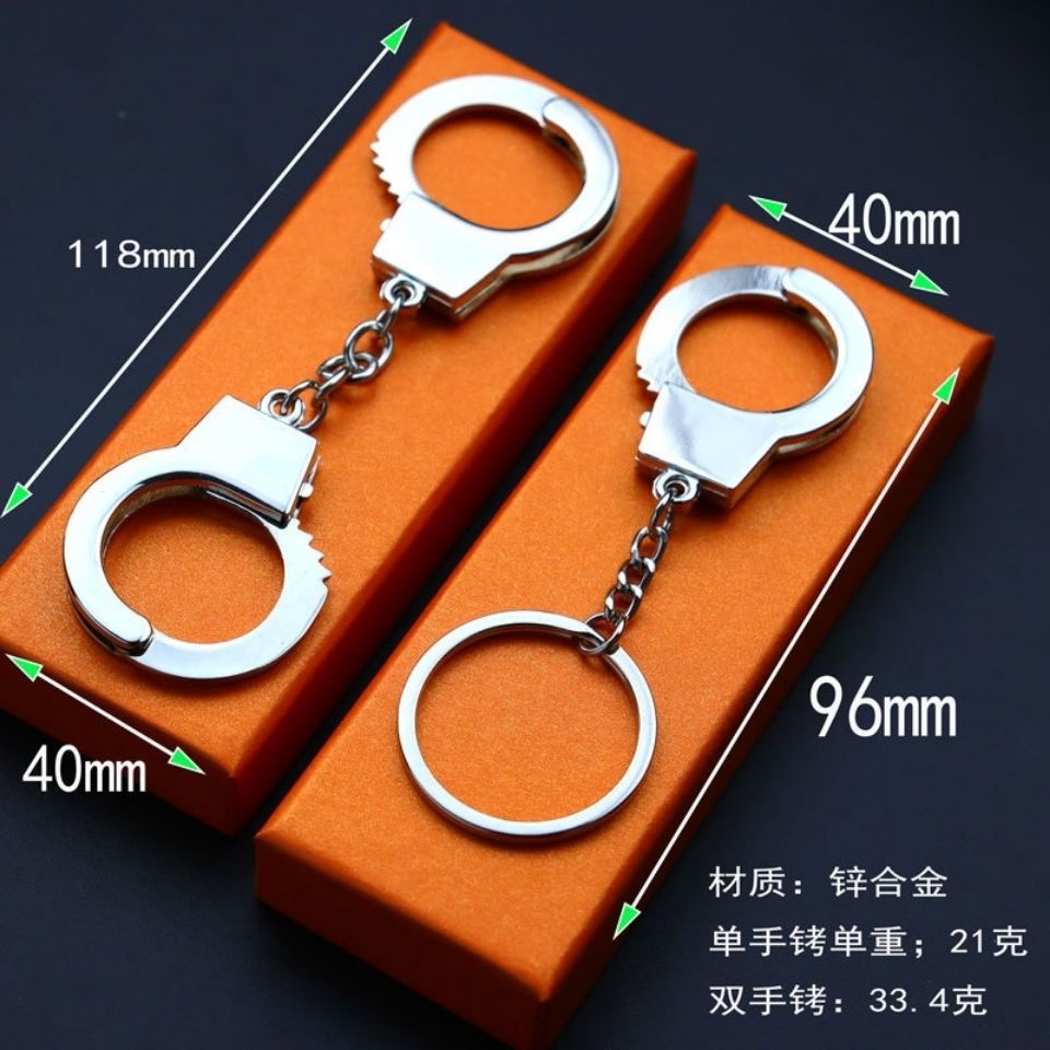 ☃∈Creative personality simulation mini thumb toy handcuffs metal ...