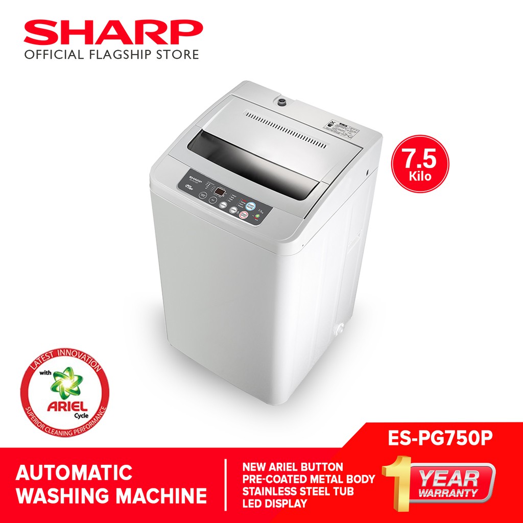 sharp 7.5 kg washing machine automatic