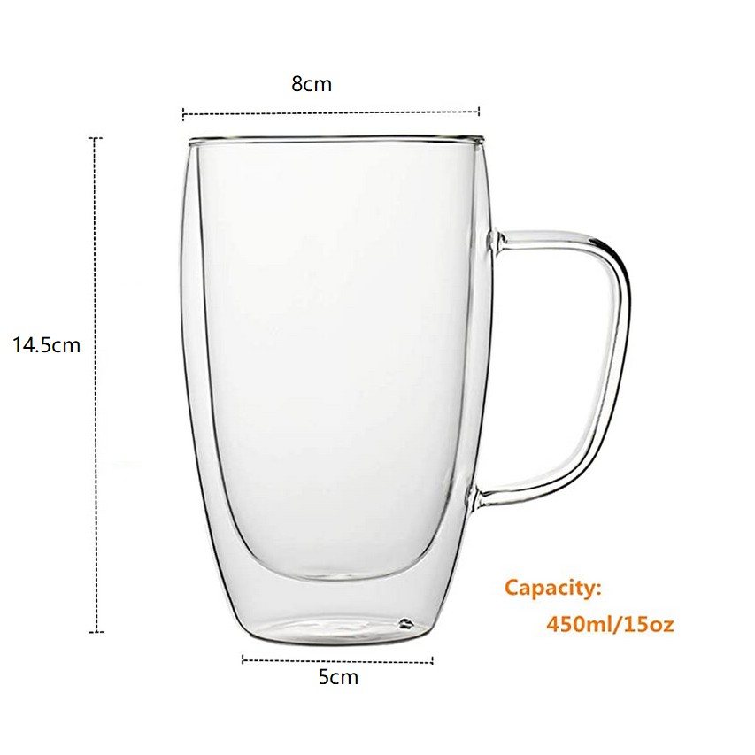 A-Class Borosilicate Glass Double Wall Insulated Glass Cup,Glass ...