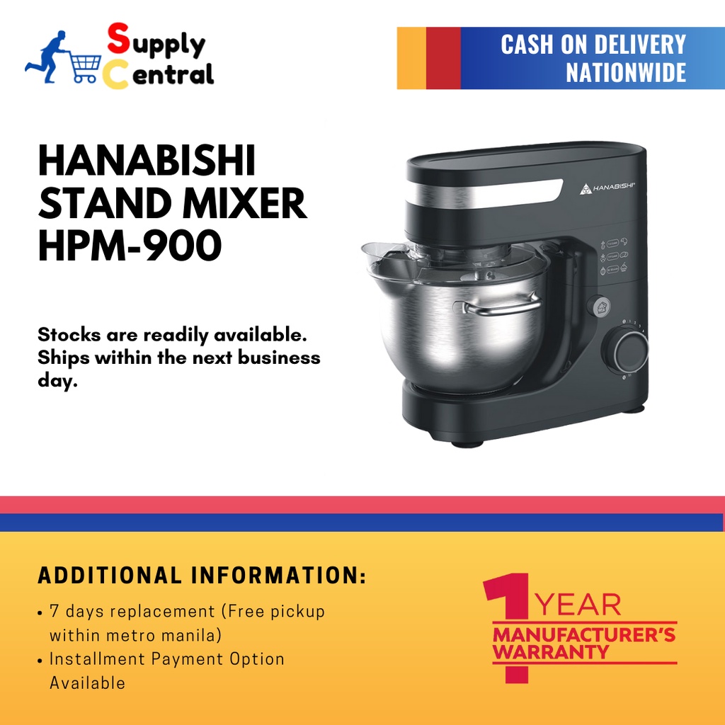 Hanabishi Stand Mixer HPM 900 (Supply Central) Shopee Philippines