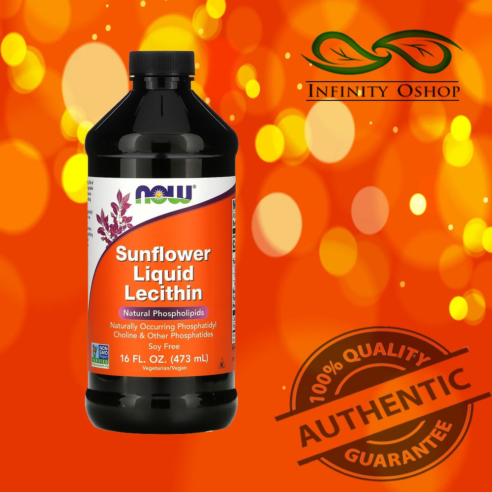Now Foods, Sunflower Liquid Lecithin, 16 fl oz (473 ml) Shopee