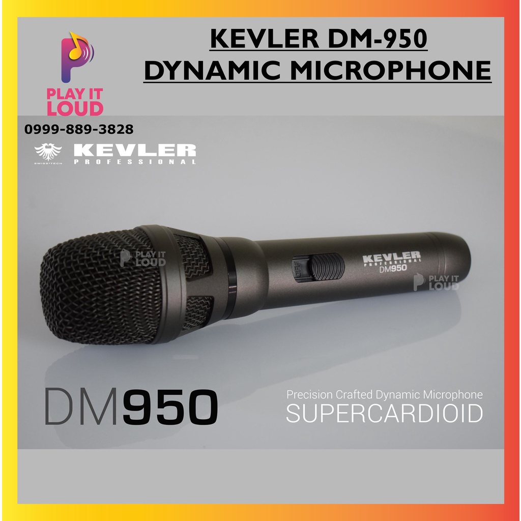 KEVLER DM-950 PRECISION CRAFTED DYNAMIC MICROPHONE SUPER CARDIOID ...