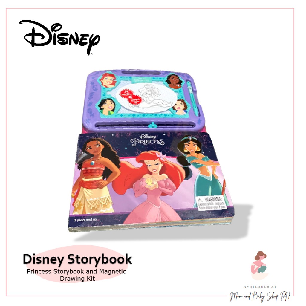 Disney Princess Storybook & Magnetic Drawing Kit Learn to Write New Sealed