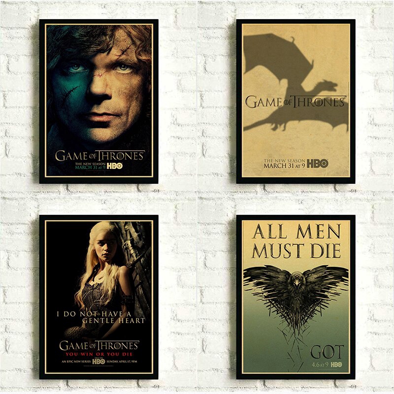 Game of thrones wall art poster print movie decorative painting poster ...