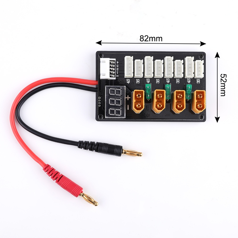 Scheda Adattatore Parallelo Per Batterie LiPo 2S 3S 4S - 6 Porte EC2/XH, Per Carica Bilanciata, Modellismo