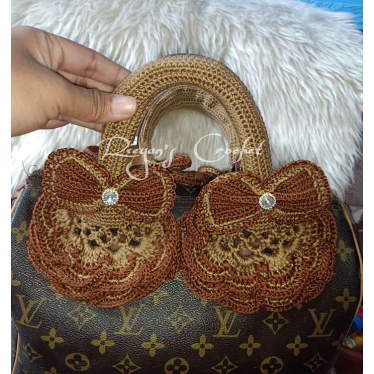 crochet bag handle cover for speedy 25