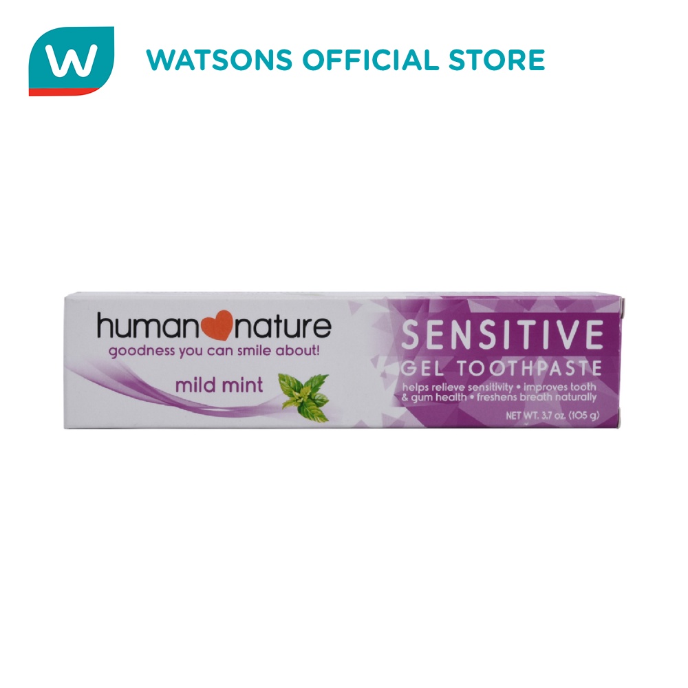 HUMAN NATURE Sensitive Gel Toothpaste Mild Mint 105G | Shopee Philippines