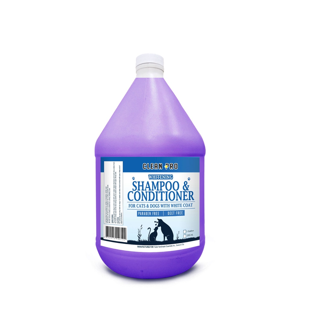 Clean Pro Dog And Cat Whitening Shampoo & Conditioner 1 Gallon Shopee