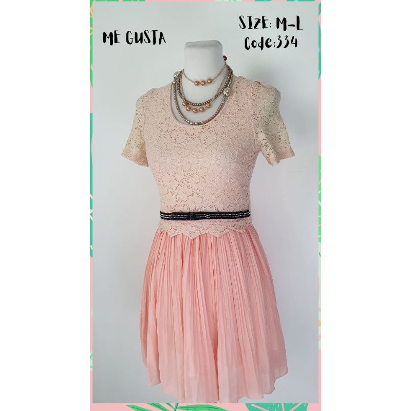 Pastel pink casual on sale dress