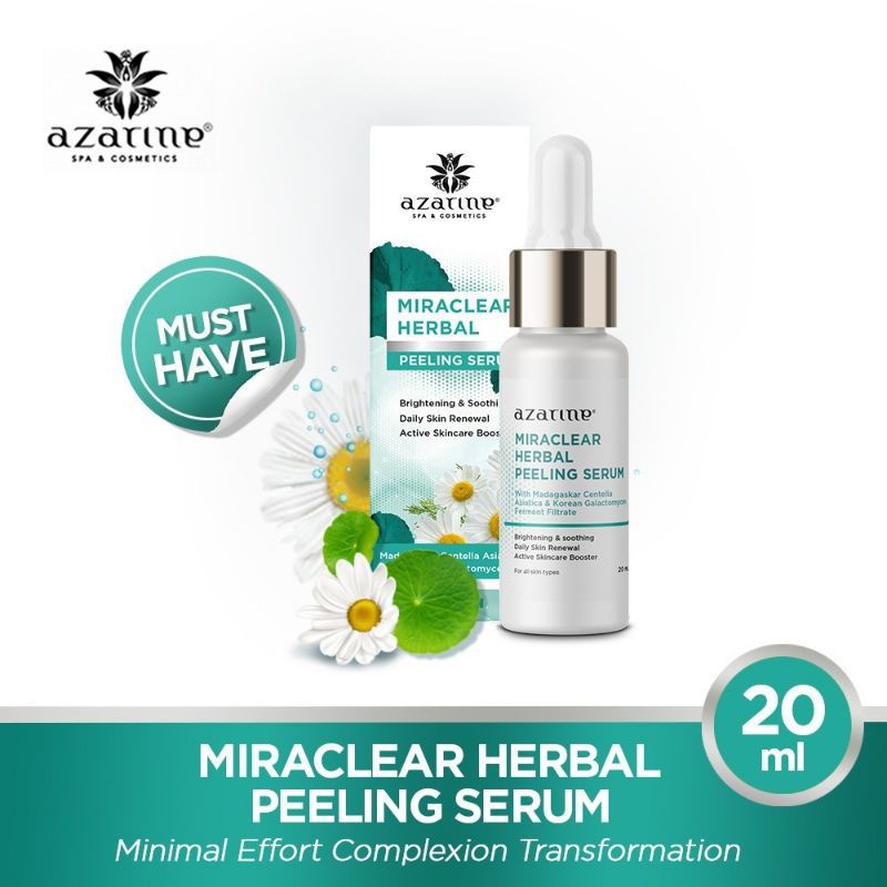Azarine Miraclear Herbal Peeling Serum AHA BHA 20ml | Shopee Philippines