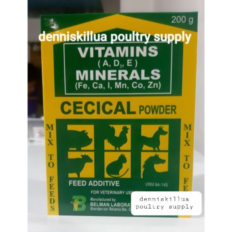 Cecical powder for store dogs