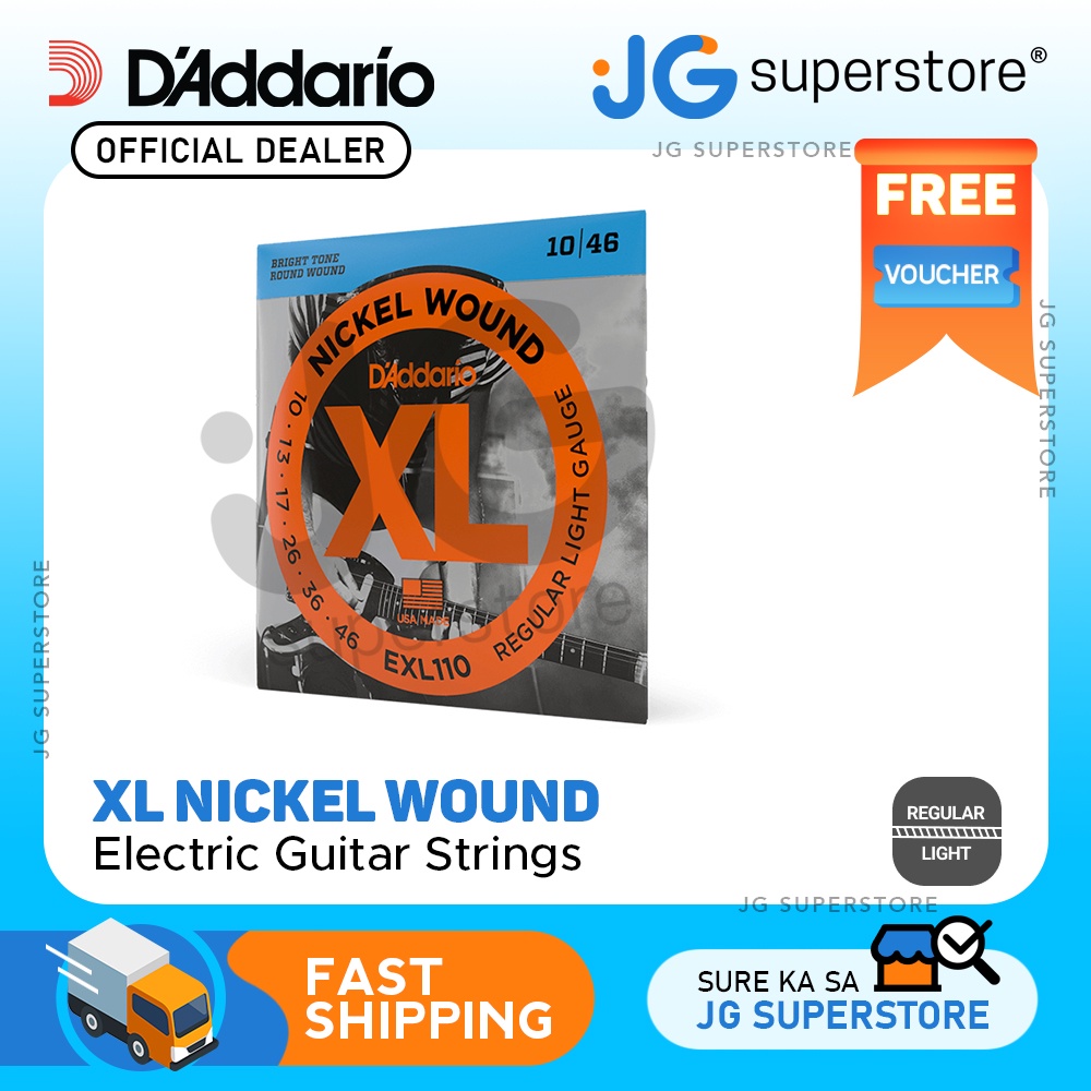 D'Addario XL Nickel Wound 1046 Regular Light Electric Guitar Strings