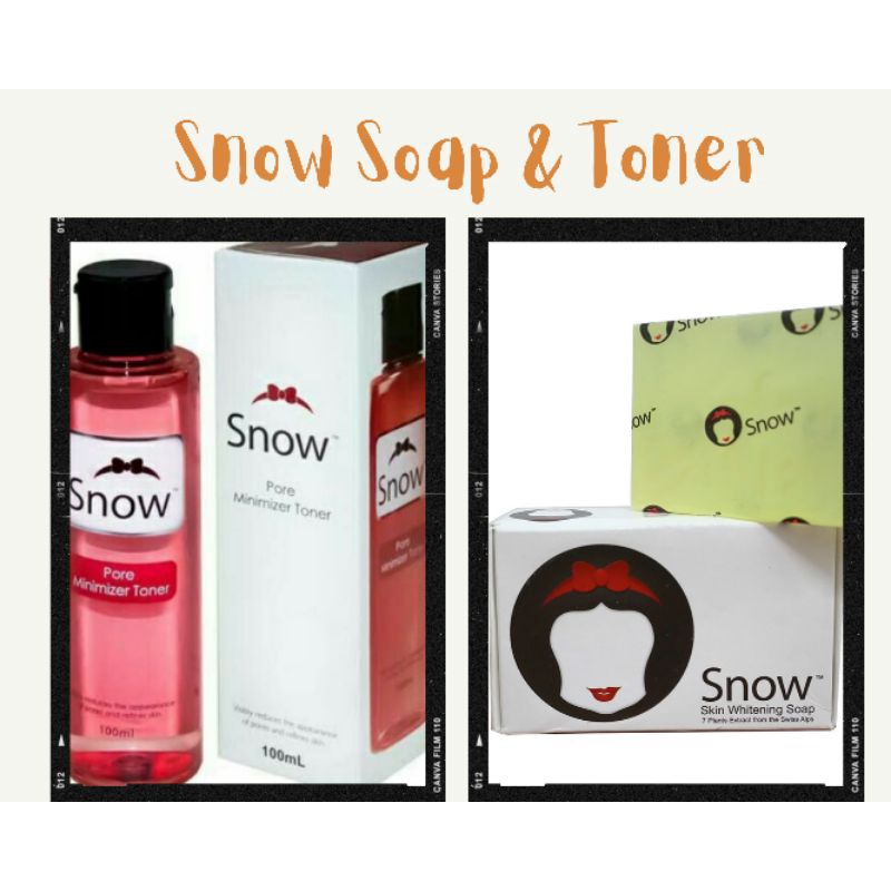 Snow Skin Whitening Soap 135 g Pore Minimizing Toner 100ml