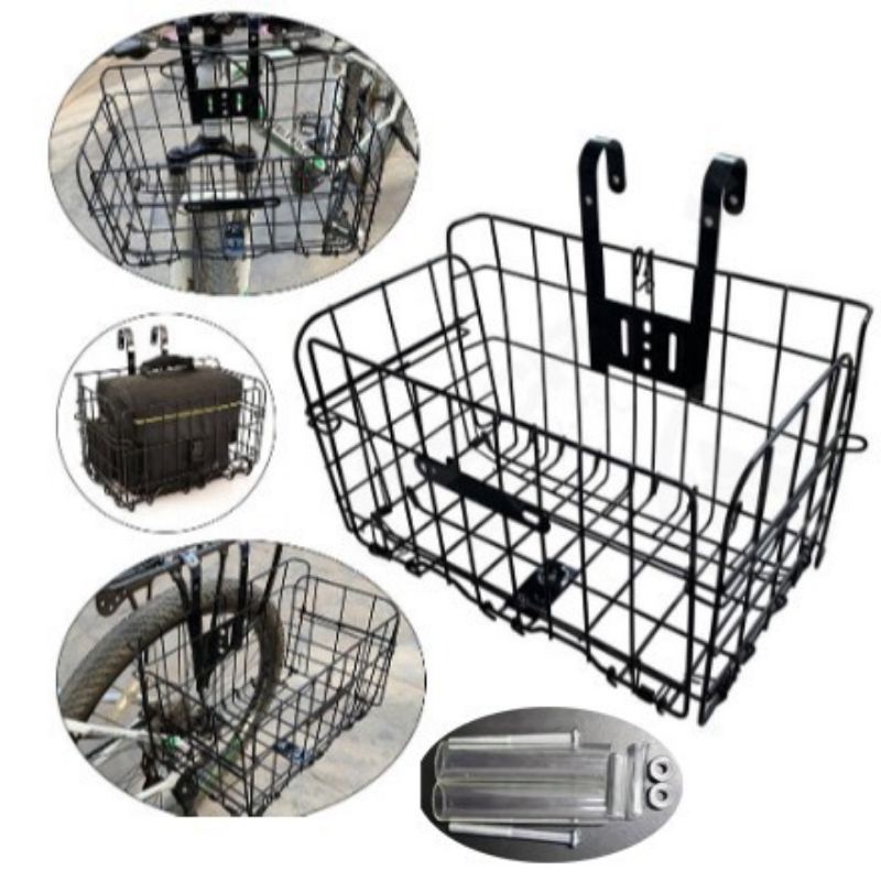 Foldable Metal Bike Basket with Screw Cheapest in the Market Shopee