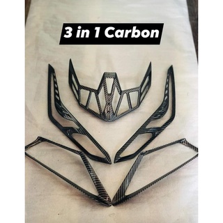 Honda Click 3 in 1 Carbon garnish (Click V2 V3 V4 125i &150i / Click ...
