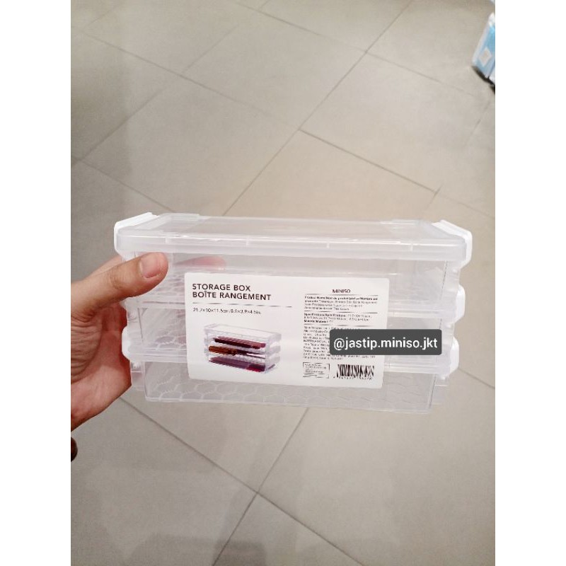 MINISO STORAGE BOX 3 LAYER (21.7x10x11.5cm) | Shopee Philippines
