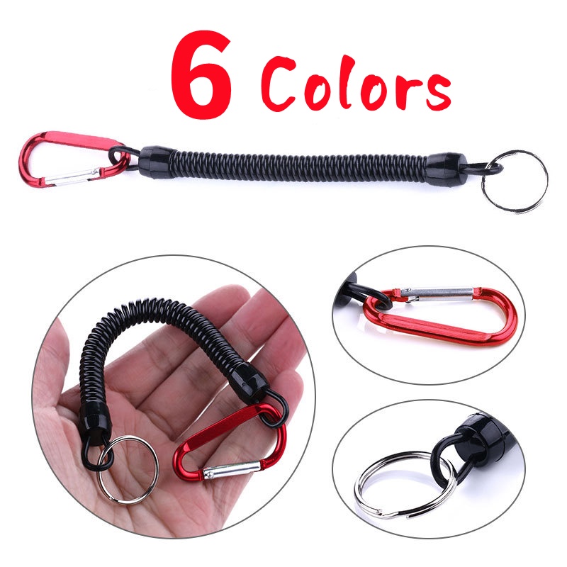 1Pcs Extendable Fishing Spring Rope Security Elastic Climbing Steel ...