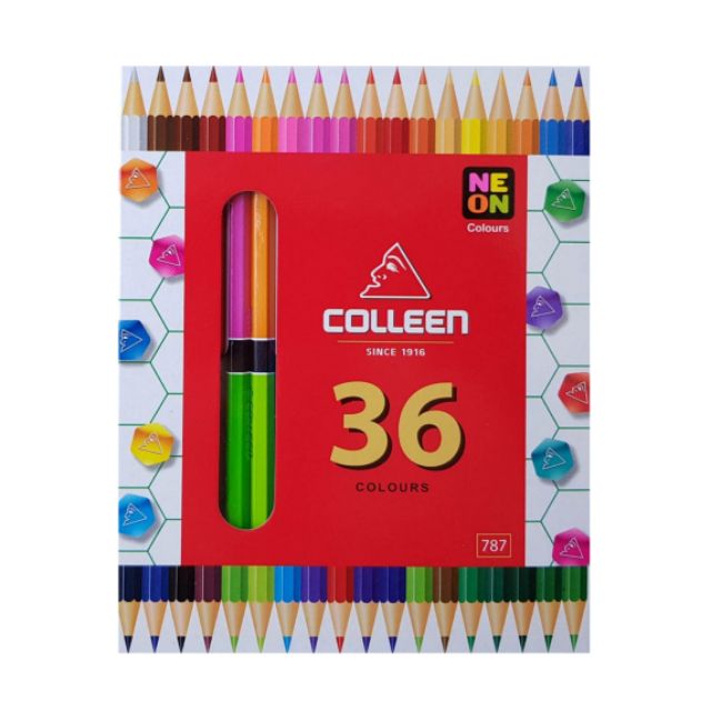 Colleen Colored Pencils 18 Sticks 36 Colors 787(Square Rod) | Shopee ...